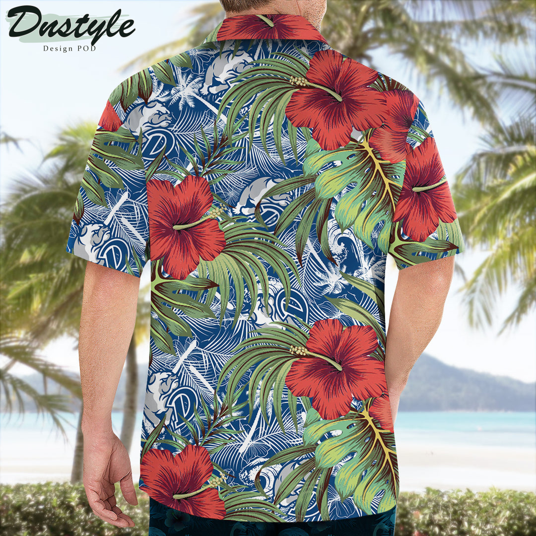 Drake Bulldogs Hibiscus Tropical Hawaii Shirt