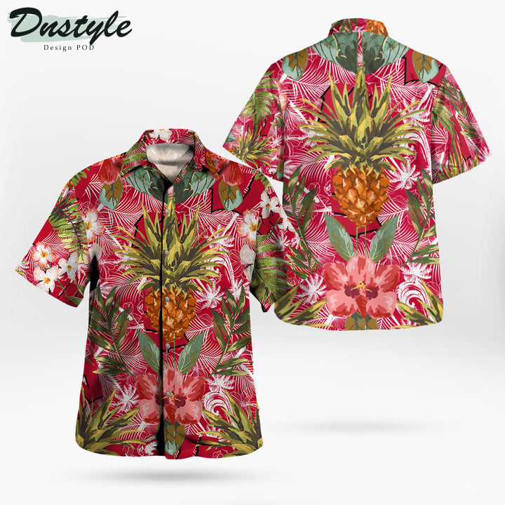 Wisconsin Badgers Pineapple Tropical Hawaiian Shirt