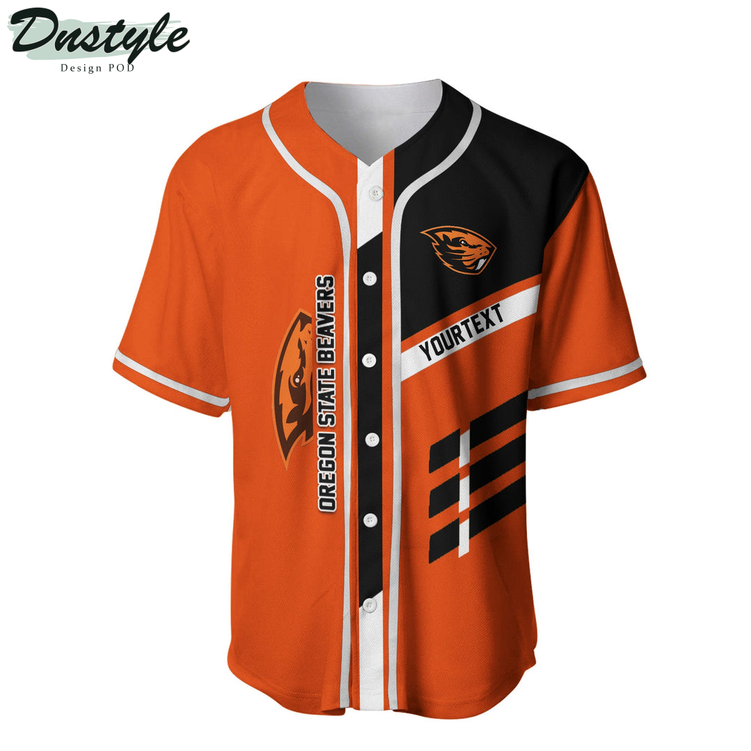 Oregon State Beavers Custom Name Baseball Jersey