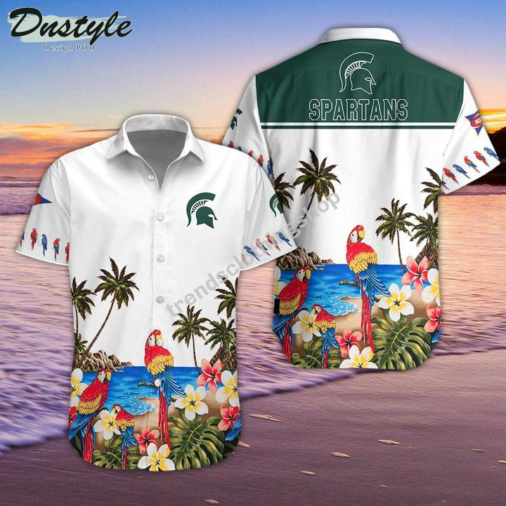 Michigan State Spartans Tropical Hawaiian Shirt