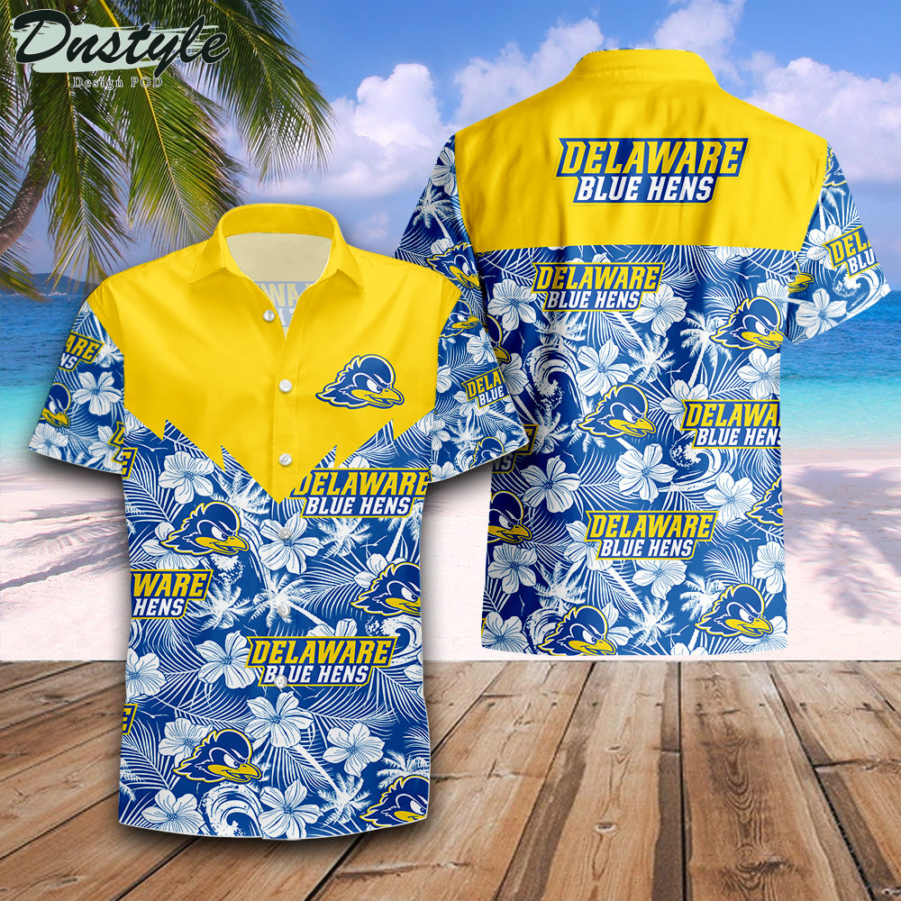 Delaware Blue Hens Tropical Seamless NCAA Hawaii Shirt