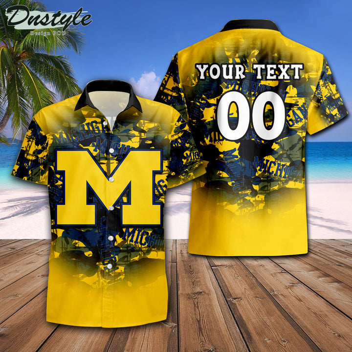 Personalized Michigan Wolverines Camouflage Vintage NCAA Hawaii Shirt