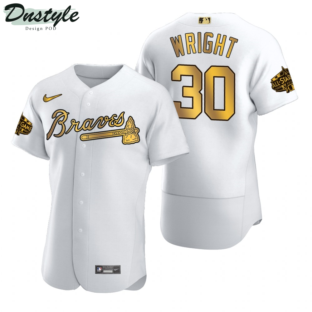 Kyle Wright Atlanta Braves White Gold 2022 MLB All-Star Game Jersey