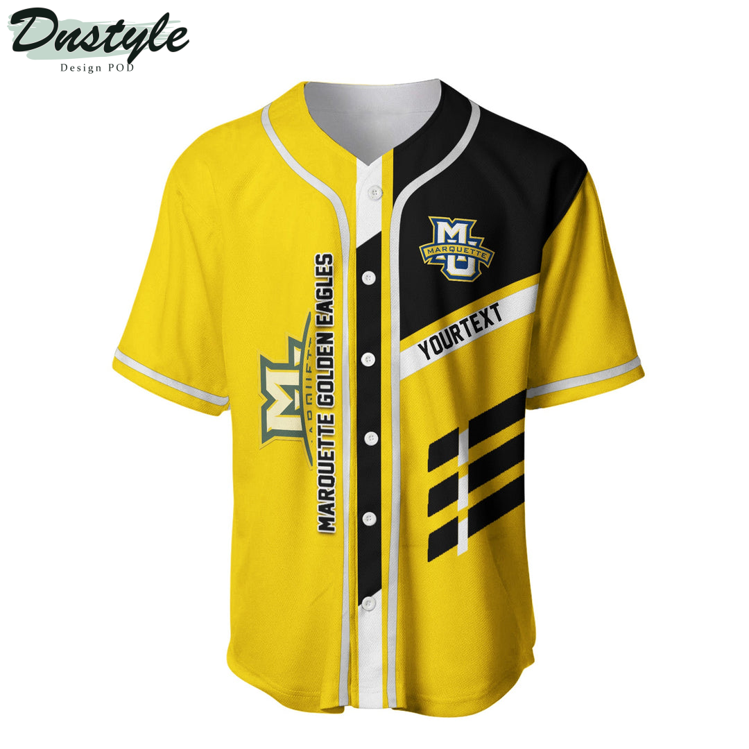 Marquette Golden Eagles Custom Name Baseball Jersey