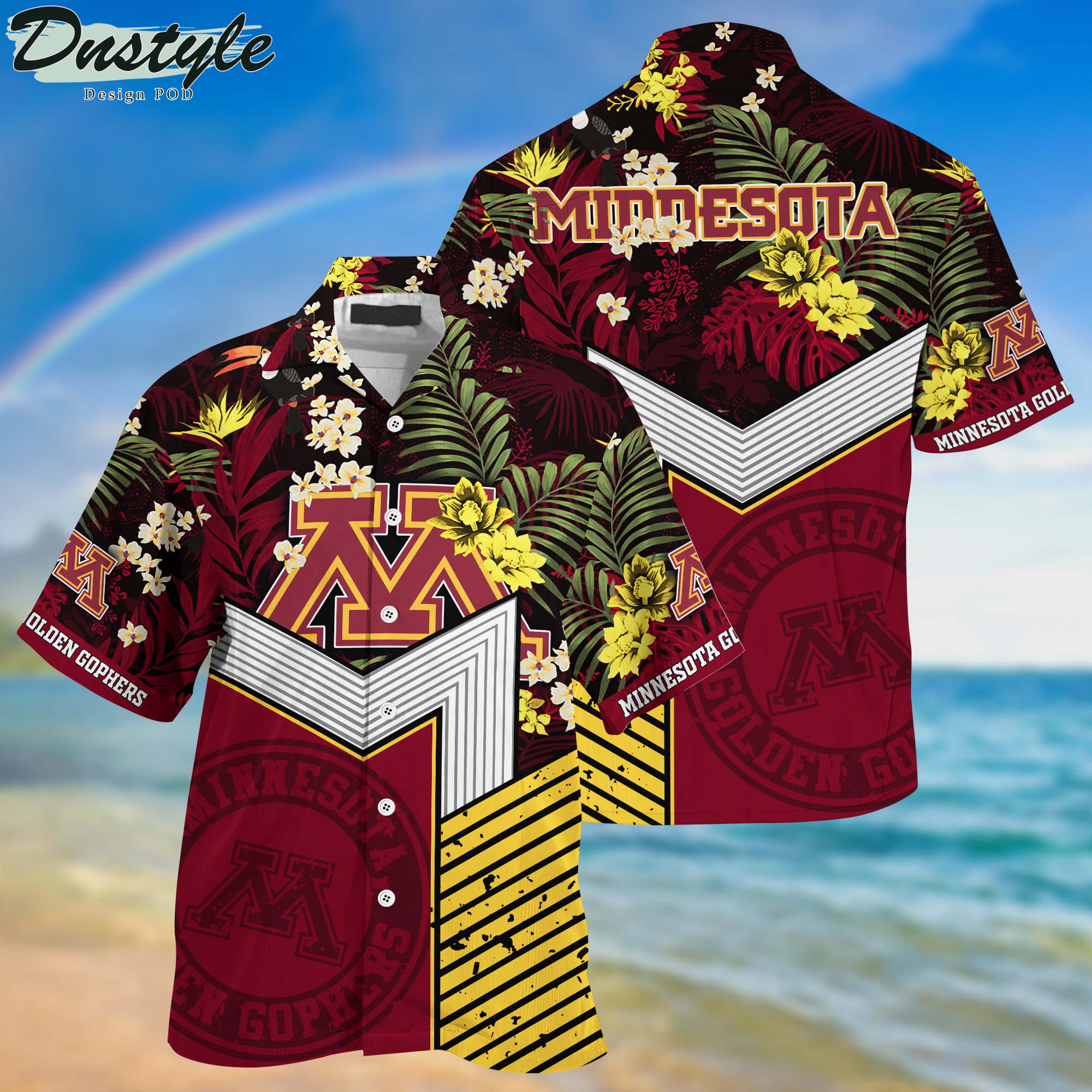 Minnesota Golden Gophers Hawaii Shirt And Shorts New Collection