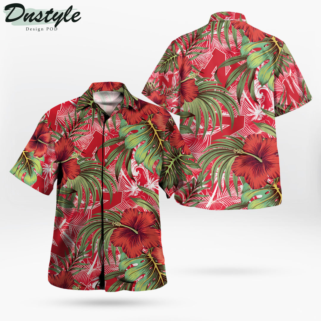 Nebraska Cornhuskers Hibiscus Tropical Hawaii Shirt