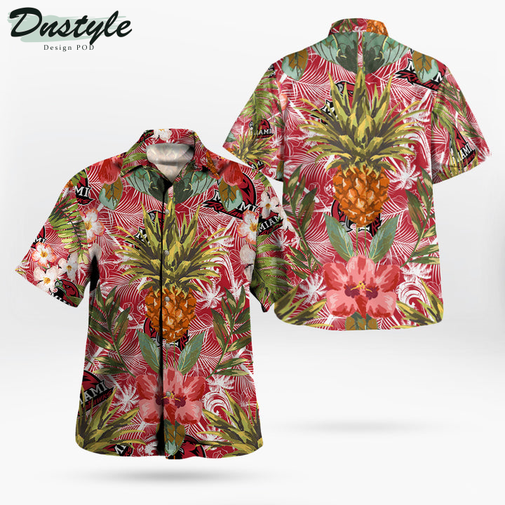 Miami Redhawks Pineapple Tropical Hawaiian Shirt