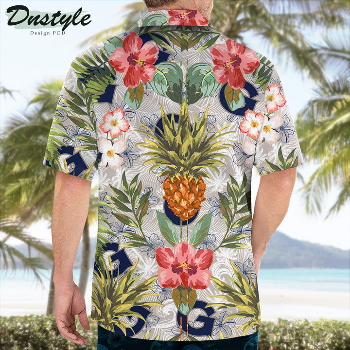 Georgetown Hoyas Pineapple Tropical Hawaiian Shirt