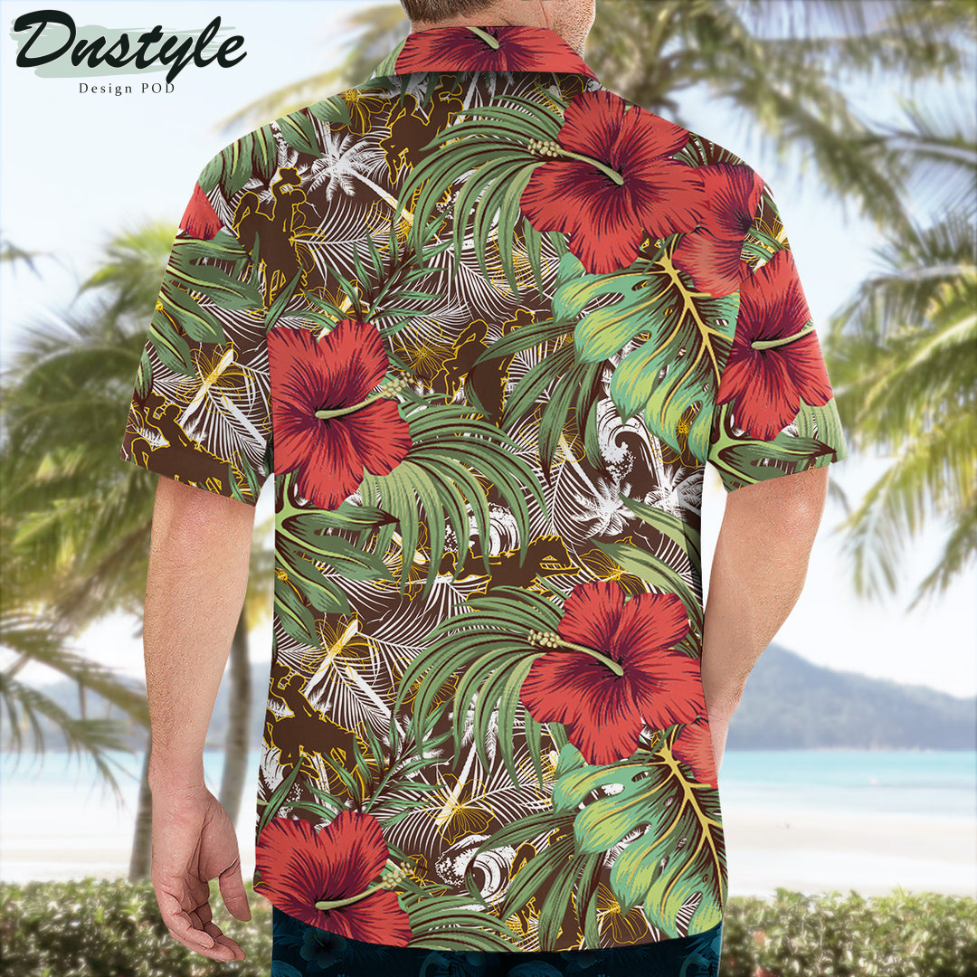 Wyoming Cowboys Hibiscus Tropical Hawaii Shirt