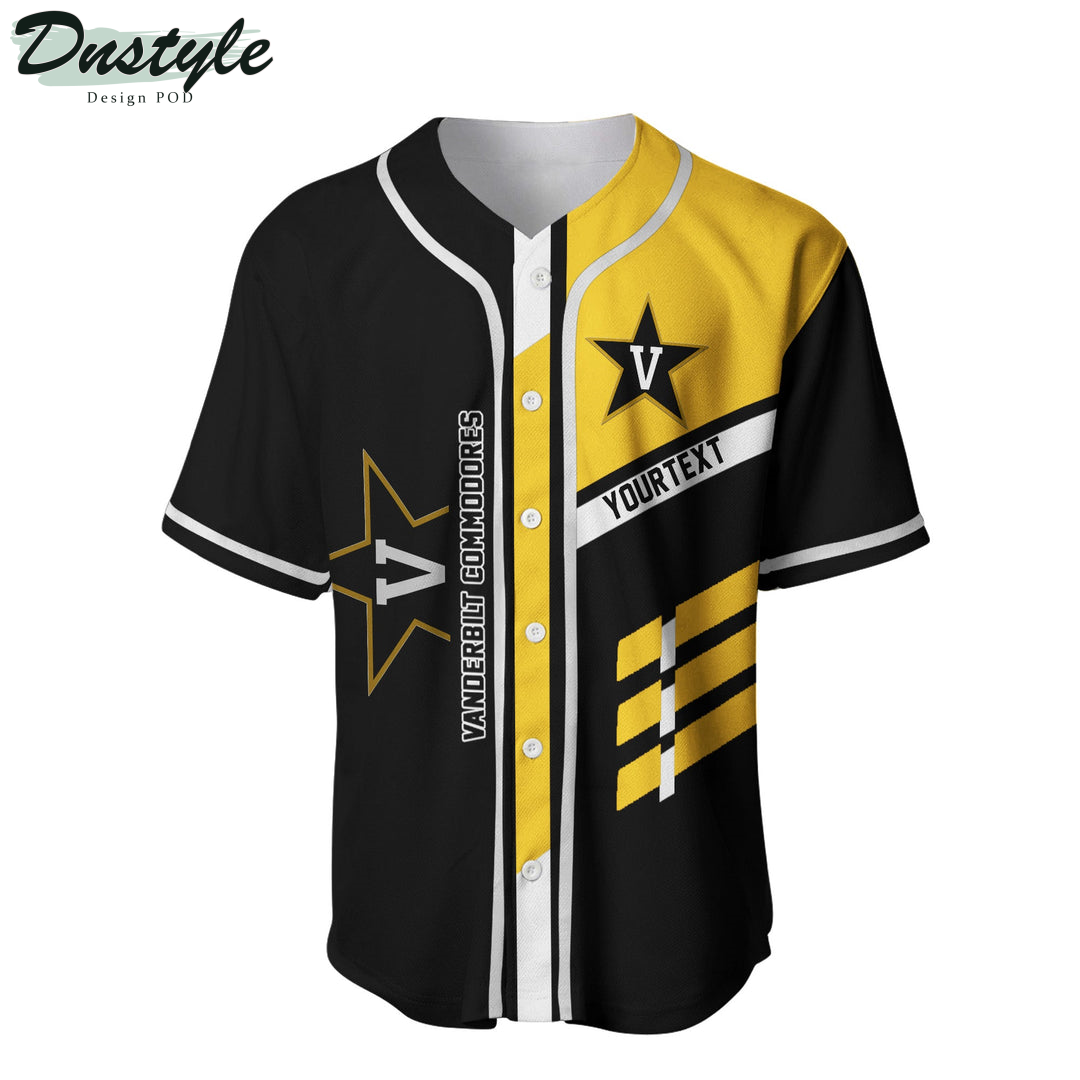 Vanderbilt Commodores Custom Name Baseball Jersey