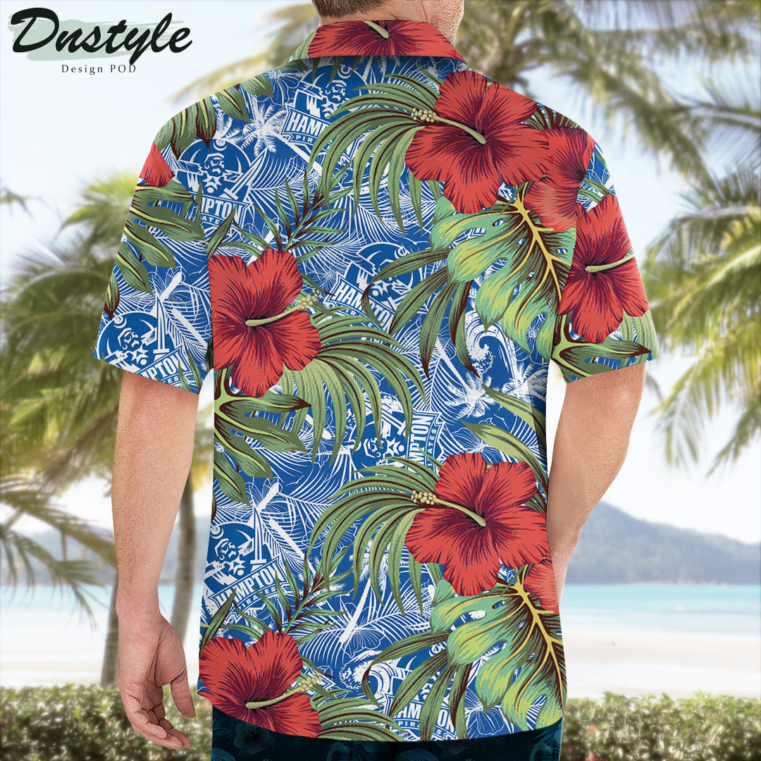 Hampton Pirates Hibiscus Tropical Hawaii Shirt