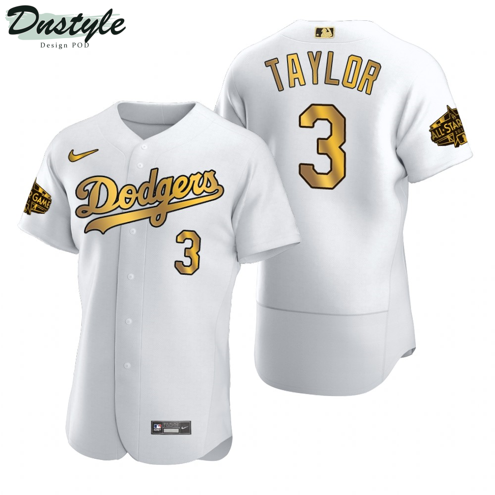 Chris Taylor Los Angeles Dodgers White Gold 2022 MLB All-Star Game Jersey