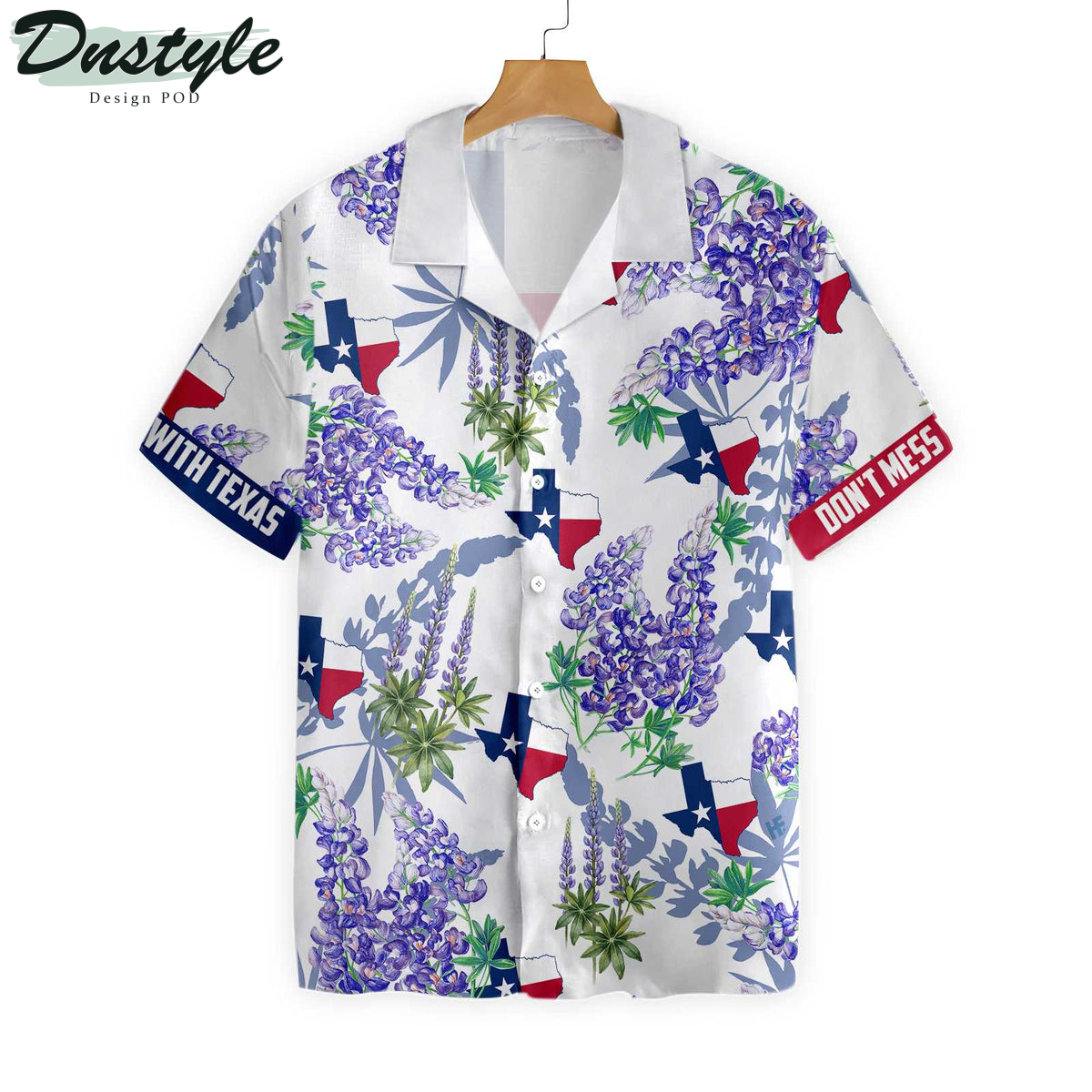 Bluebonnet Texas Purple Version Hawaiian Shirt