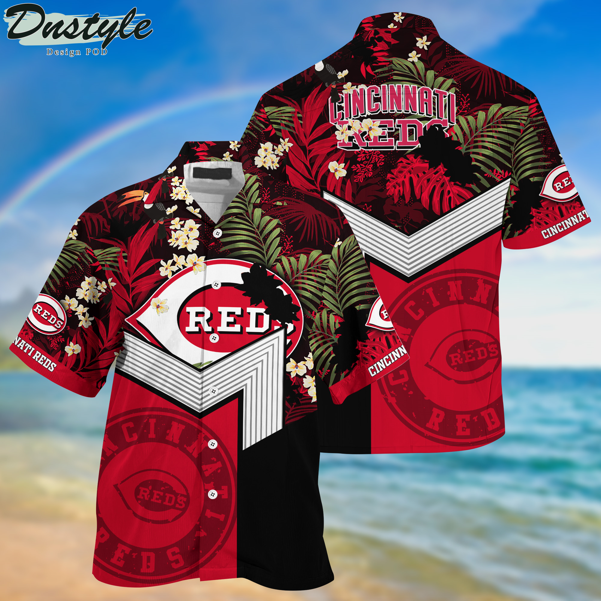 Cincinnati Reds Tropical New Collection Hawaii Shirt And Shorts