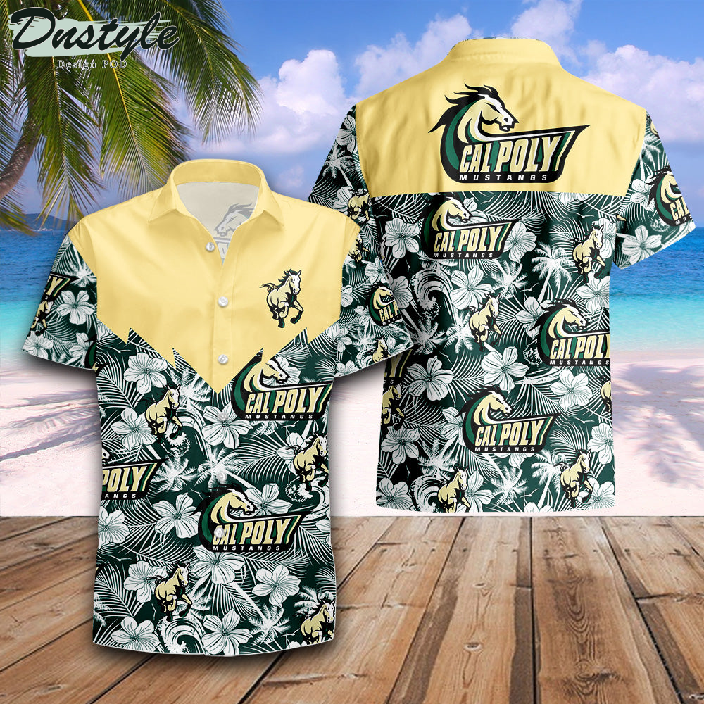 Cal Poly Mustangs Tropical Seamless NCAA Hawaii Shirt