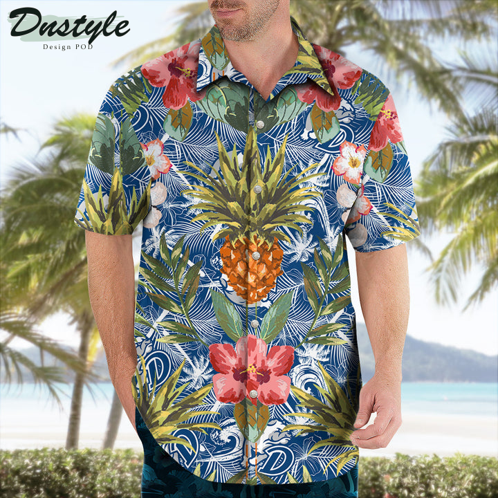 Drake Bulldogs Pineapple Tropical Hawaiian Shirt