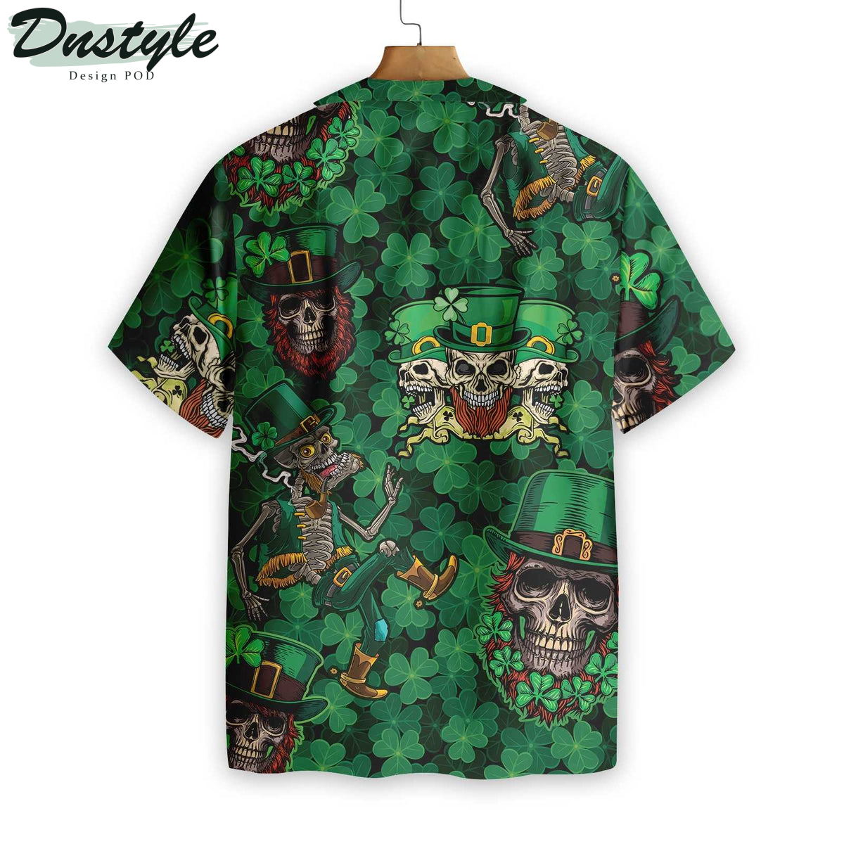 Leprechaun Skull Happy Saint Patrick’s Day Green Hawaiian Shirt