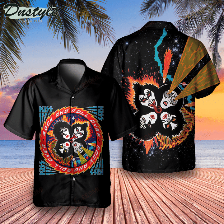 KISS Band Rock And Roll Over Hawaiian Shirt
