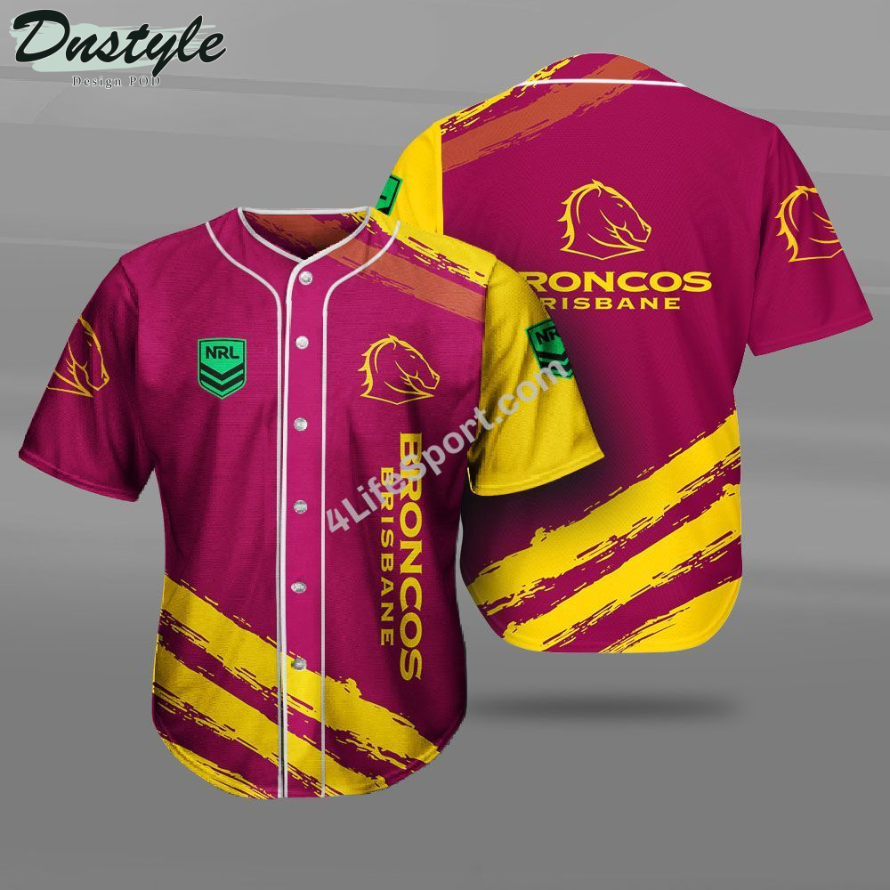 Brisbane Broncos Baseball Jersey Shirt