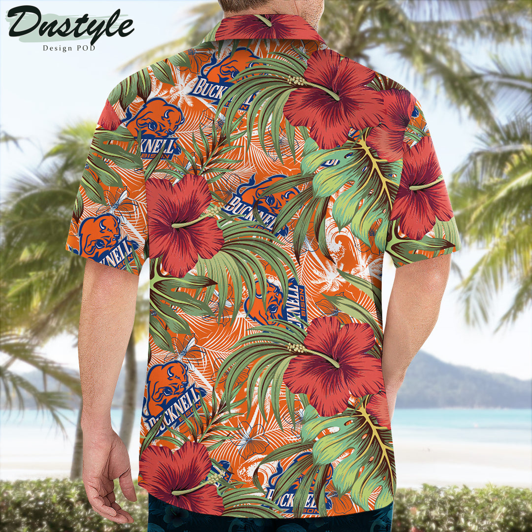 Bucknell Bison Hibiscus Tropical Hawaii Shirt