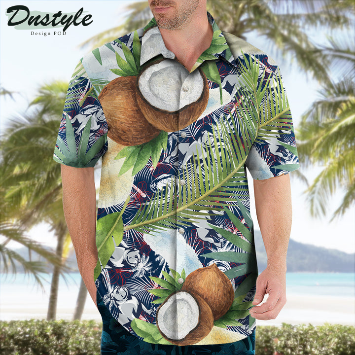 Samford Bulldogs Coconut Tropical Hawaiian Shirt