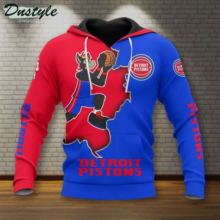 Detroit Pistons NBA 3d Hoodie