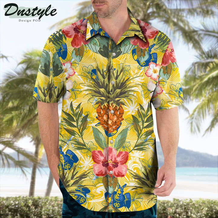 Umkc Kangaroos Pineapple Tropical Hawaiian Shirt