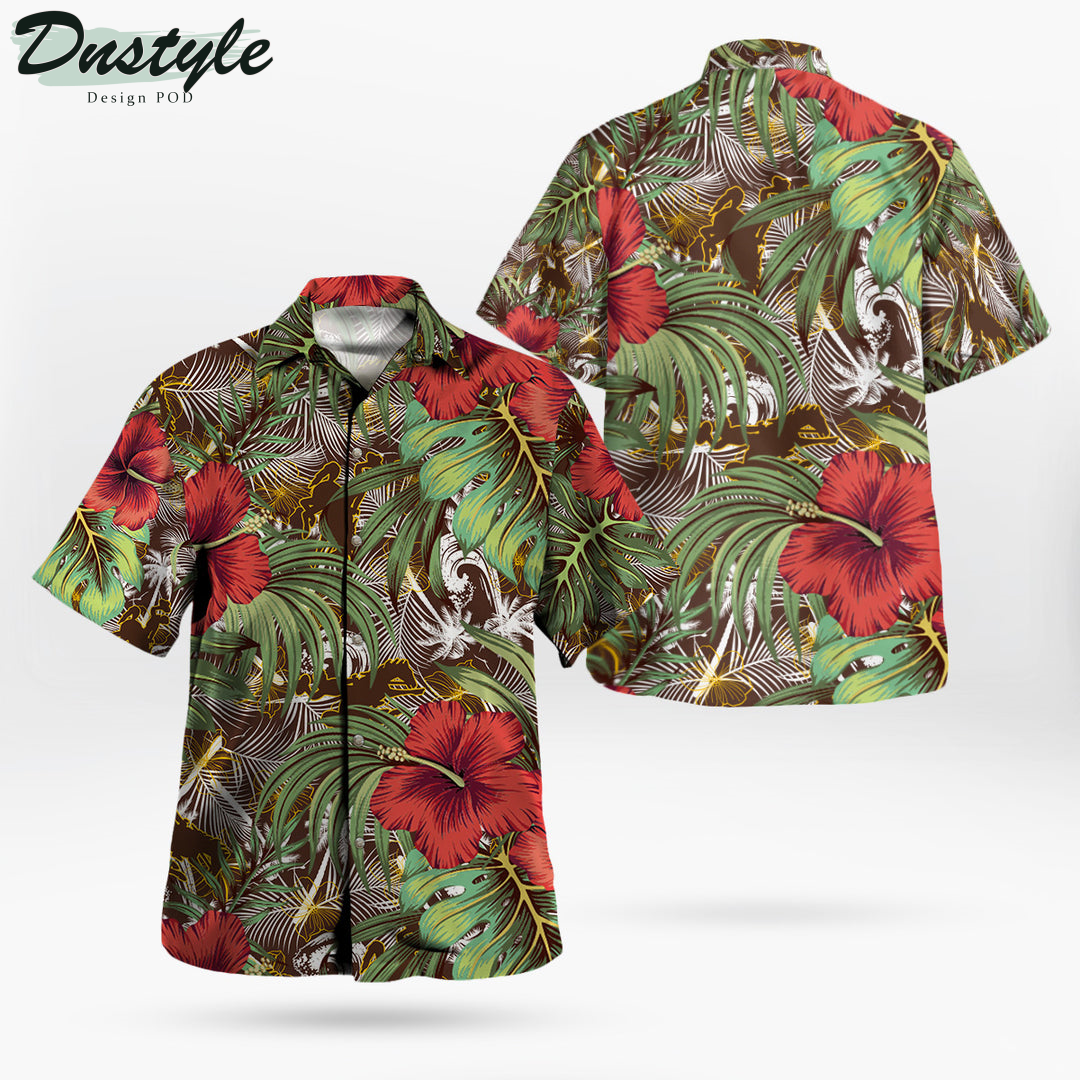 Wyoming Cowboys Hibiscus Tropical Hawaii Shirt