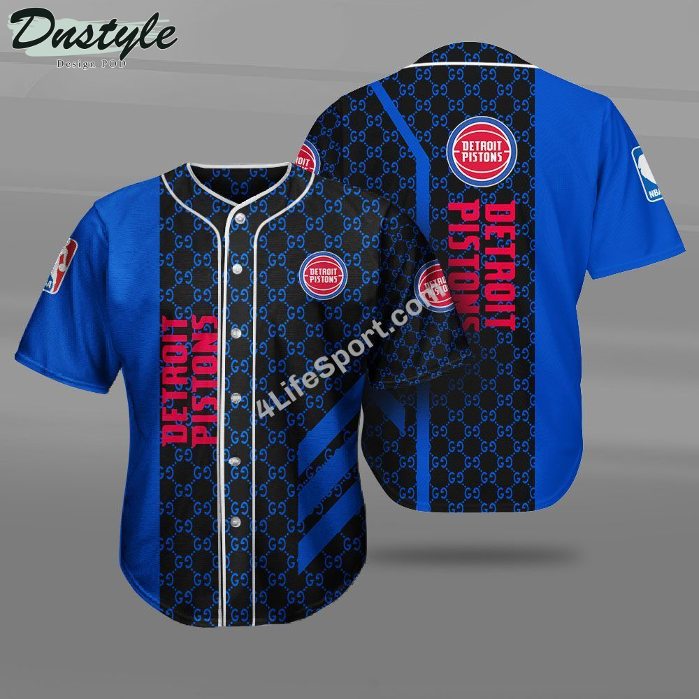 Detroit Pistons Gucci Baseball Jersey