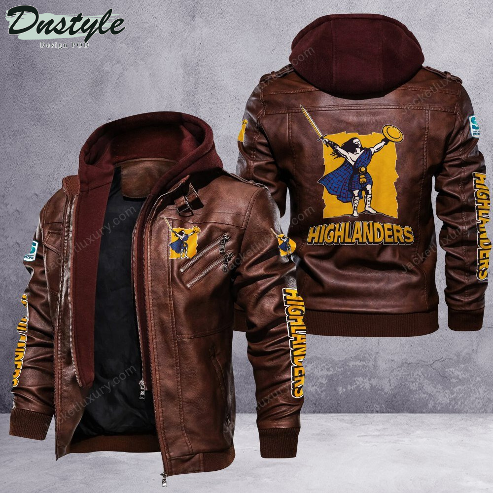 Highlanders rugby leather jacket