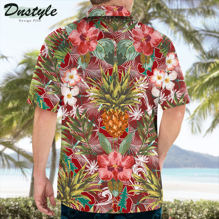 Stanford Cardinal Pineapple Tropical Hawaiian Shirt