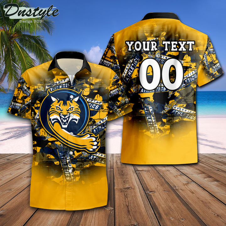 Personalized Quinnipiac Bobcats Camouflage Vintage NCAA Hawaii Shirt