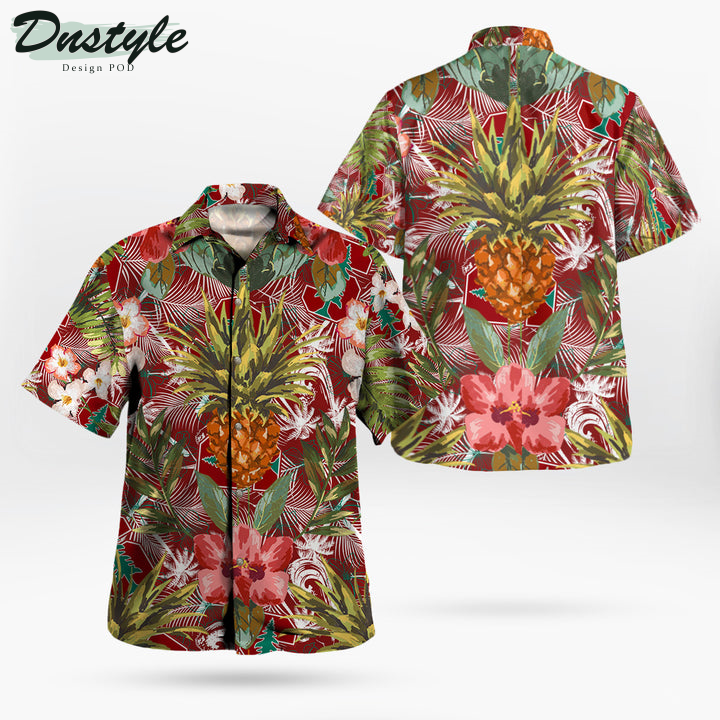 Stanford Cardinal Pineapple Tropical Hawaiian Shirt