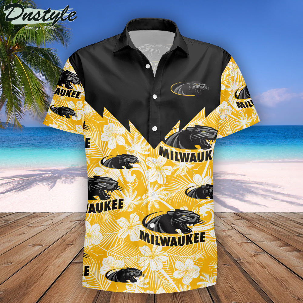 Wisconsin Milwaukee Panthers Tropical Seamless NCAA Hawaii Shirt