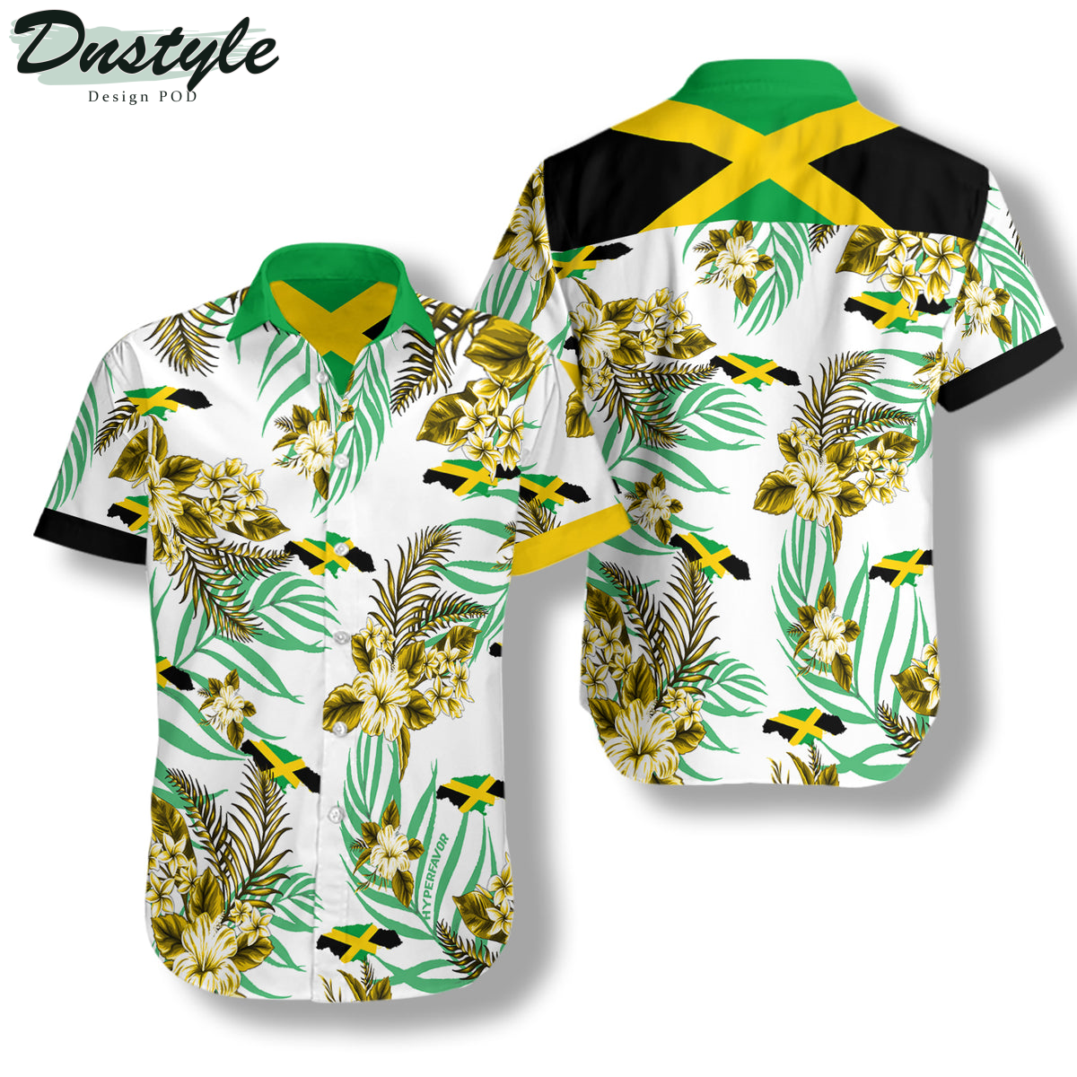 Jamaica Proud Hibiscus Hawaiian Shirt