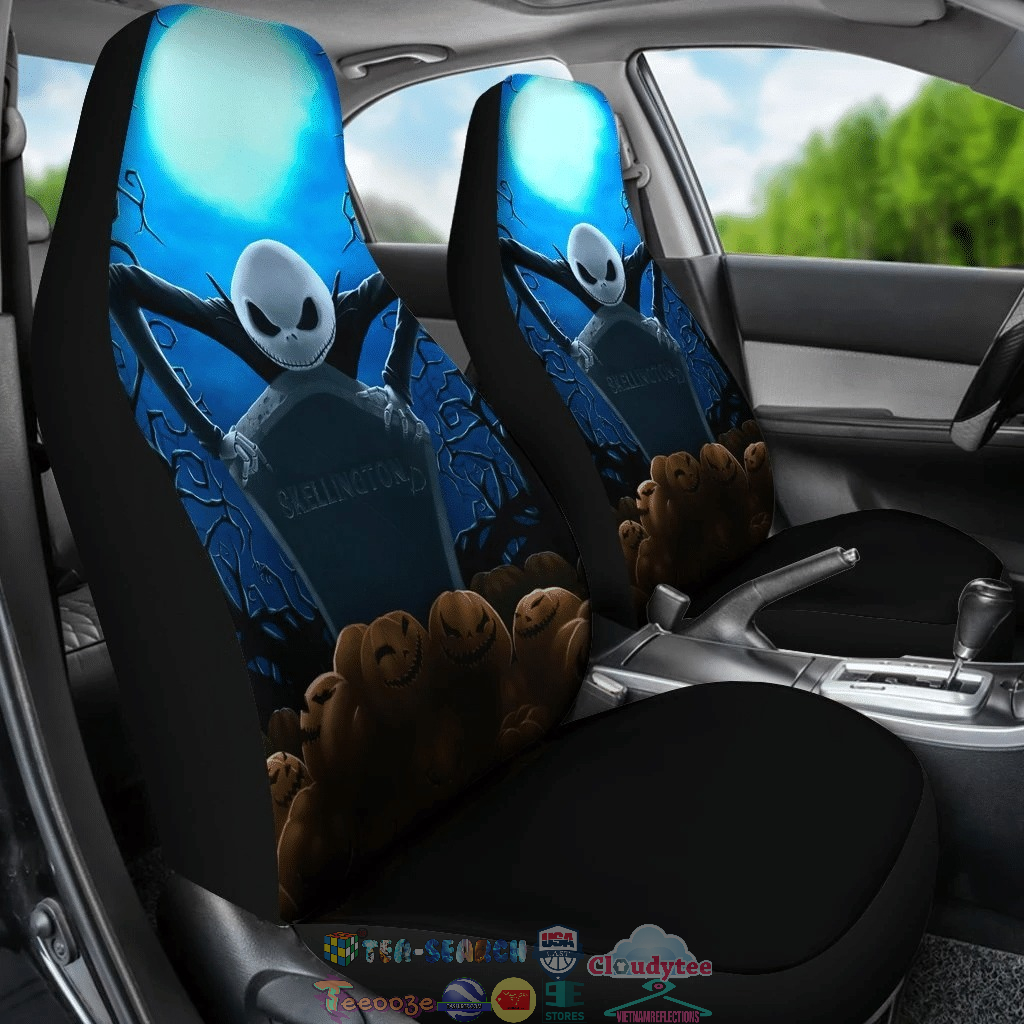 Jack Skellington Headstone Car Seat Covers
