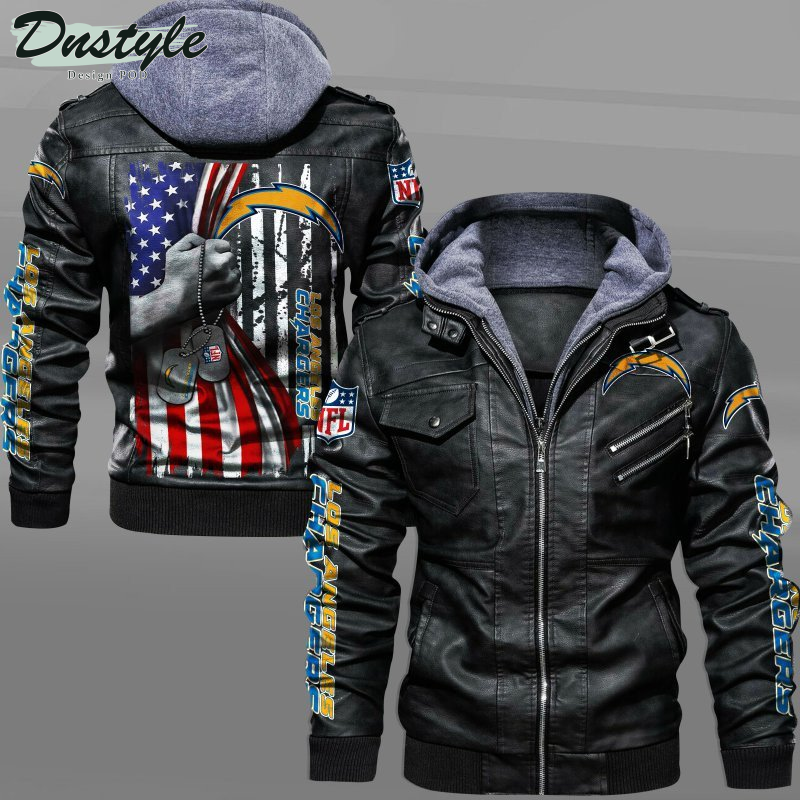 Los Angeles Chargers Independence Day Leather Jacket