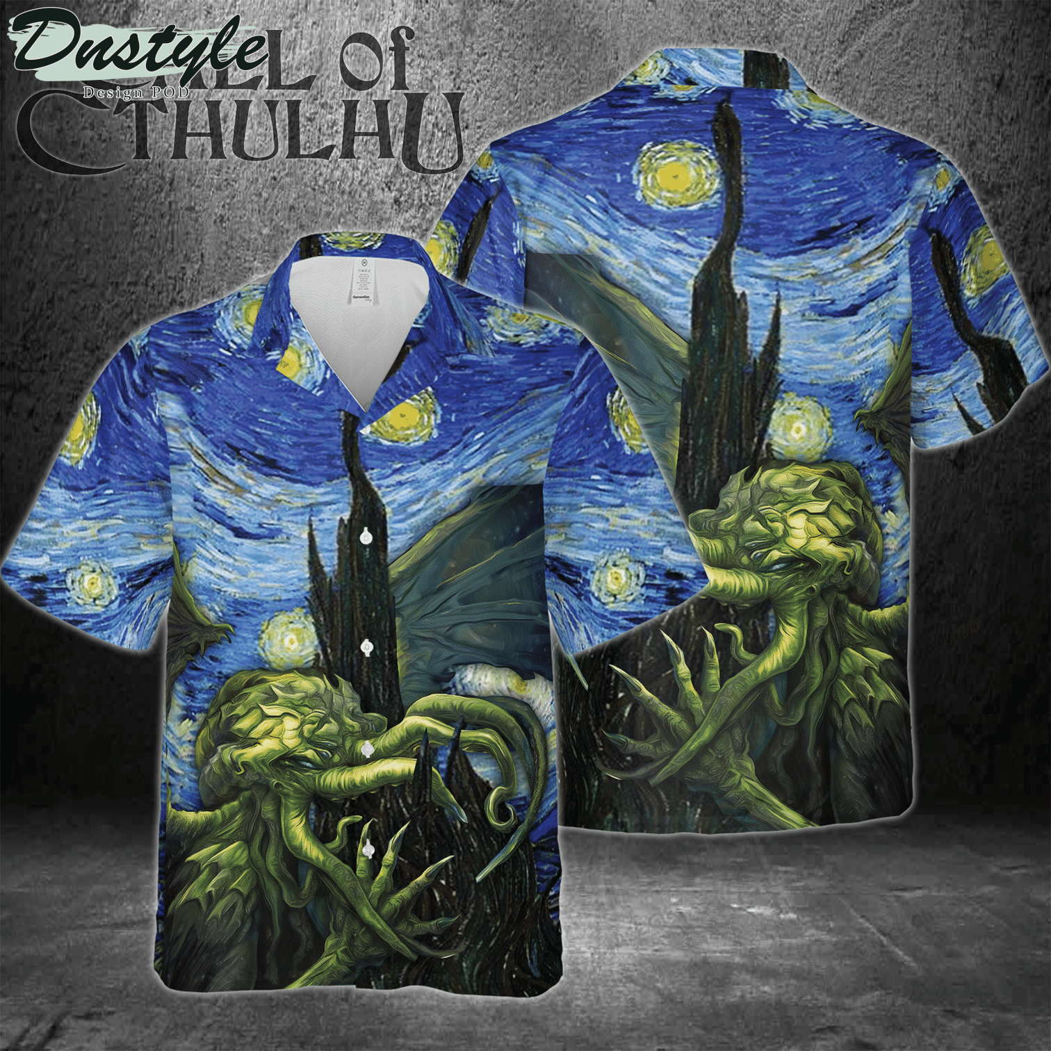 Cthulhu Starry Night Hawaii 3D Shirt