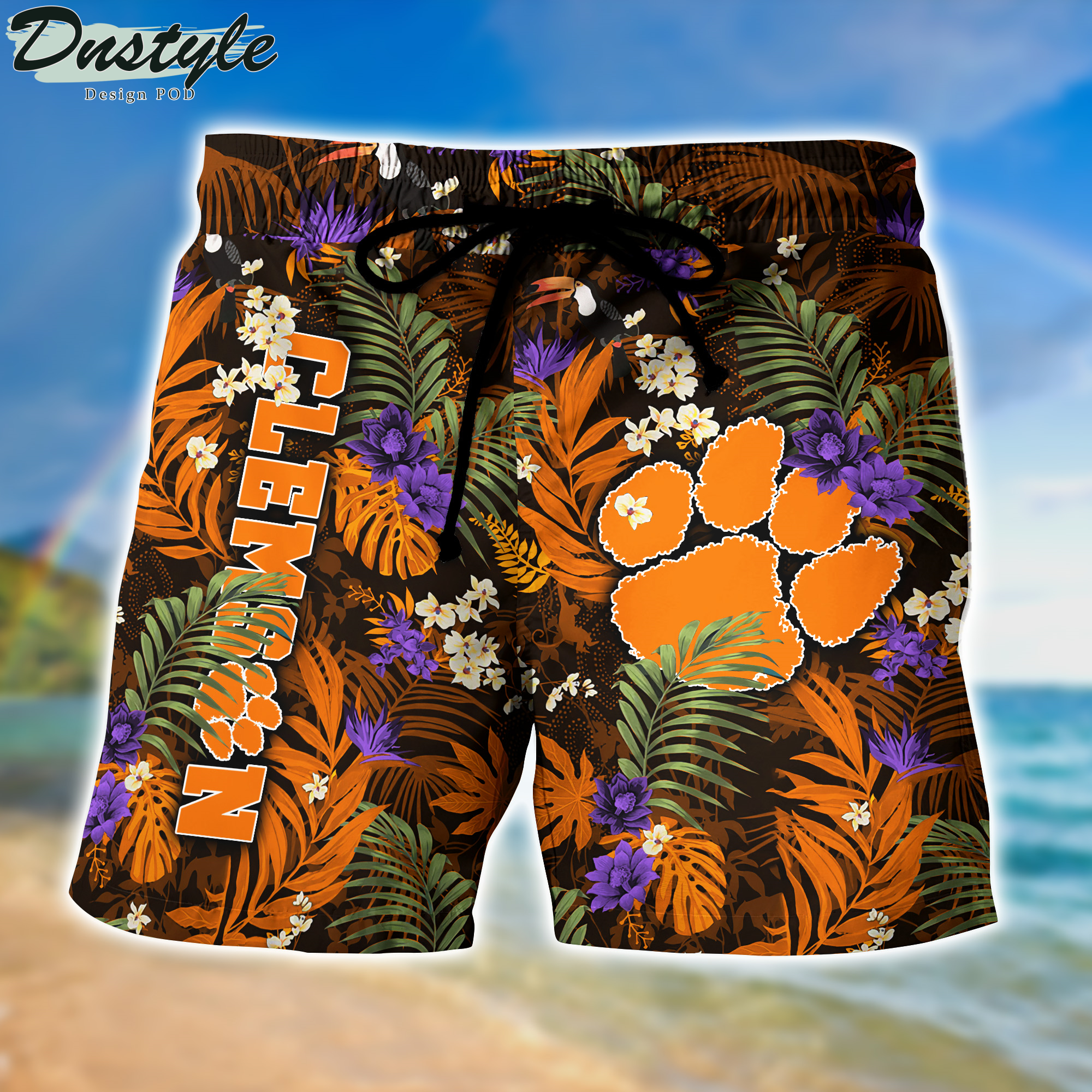 Clemson Tigers Tropical New Collection Hawaii Shirt And Shorts