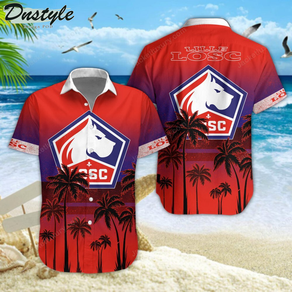 LOSC Lille Hawaiian Shirt Beach Short