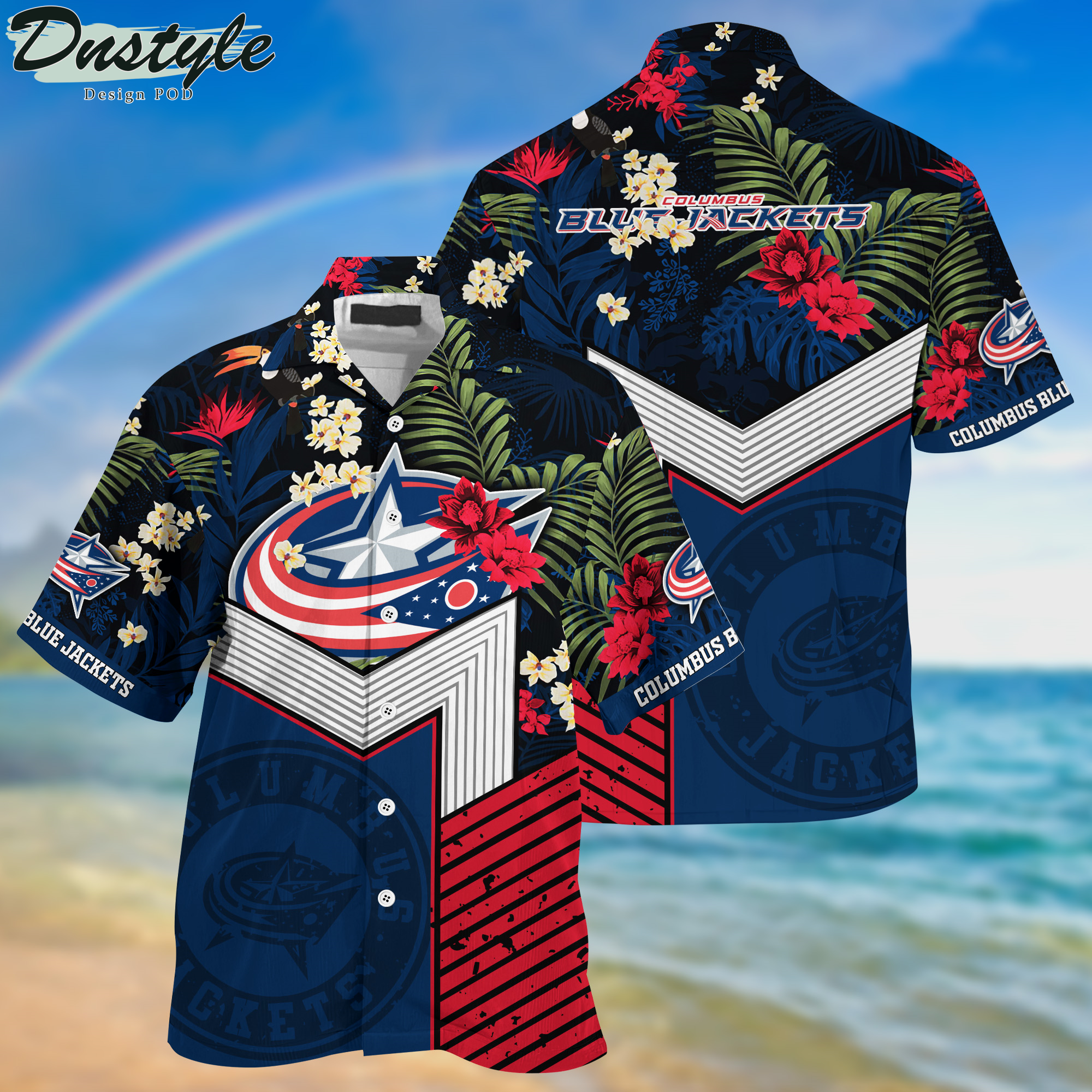 Columbus Blue Jackets Hawaii Shirt And Shorts New Collection