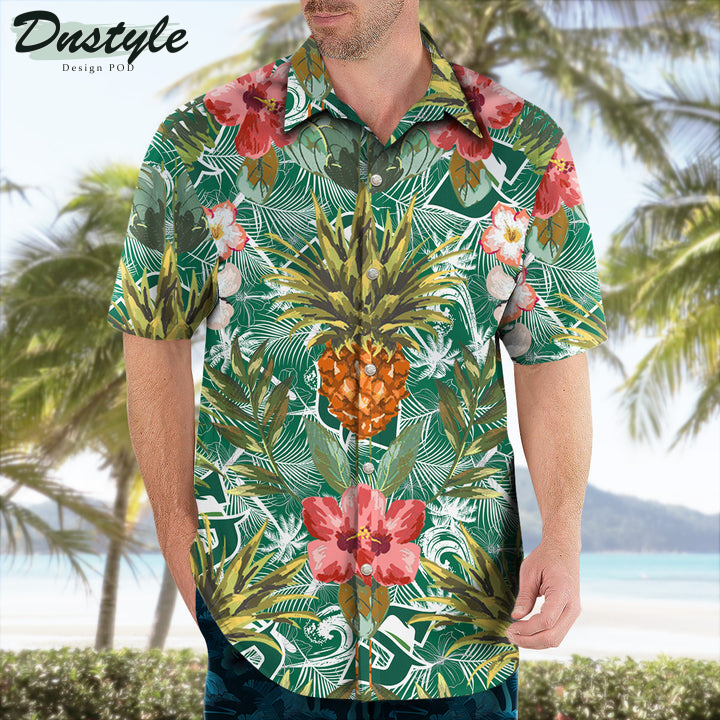 Stetson Hatters Pineapple Tropical Hawaiian Shirt