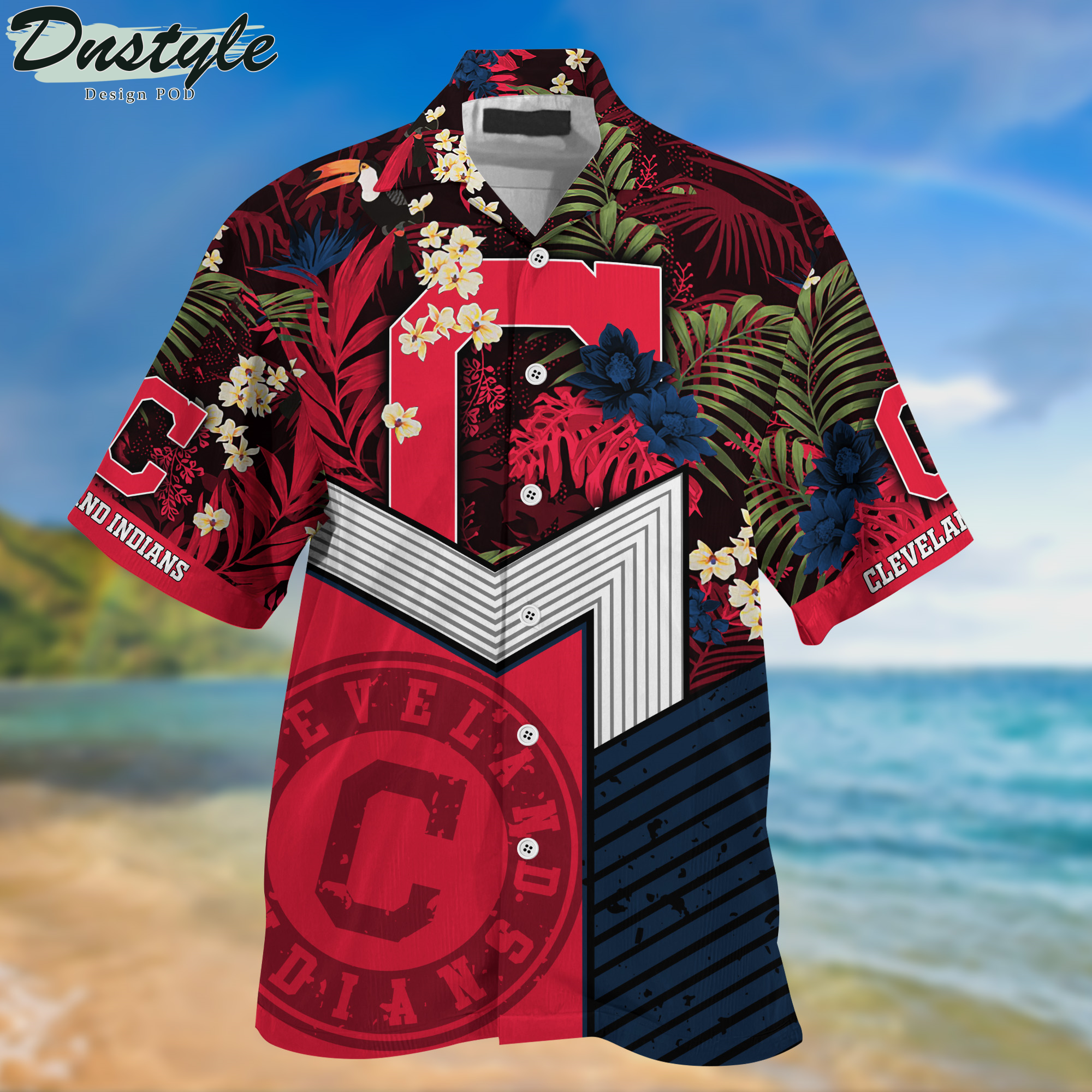 Cleveland Indians Tropical New Collection Hawaii Shirt And Shorts