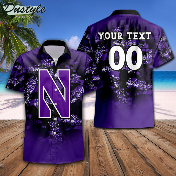 Personalized Northwestern Wildcats Camouflage Vintage NCAA Hawaii Shirt