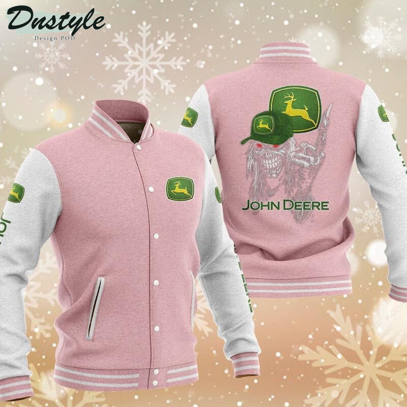 John Deere Skull Baseball Jacket
