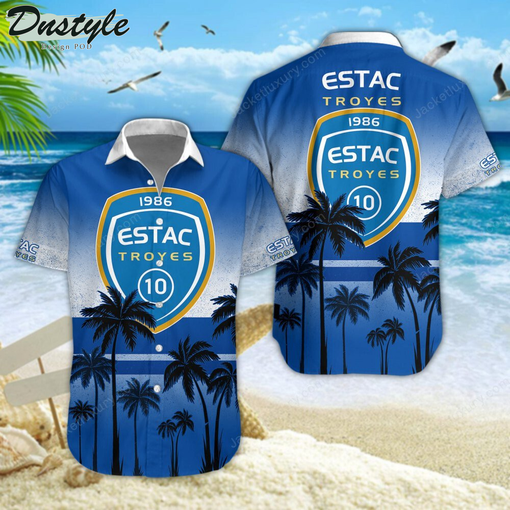 ESTAC Troyes Hawaiian Shirt Beach Short