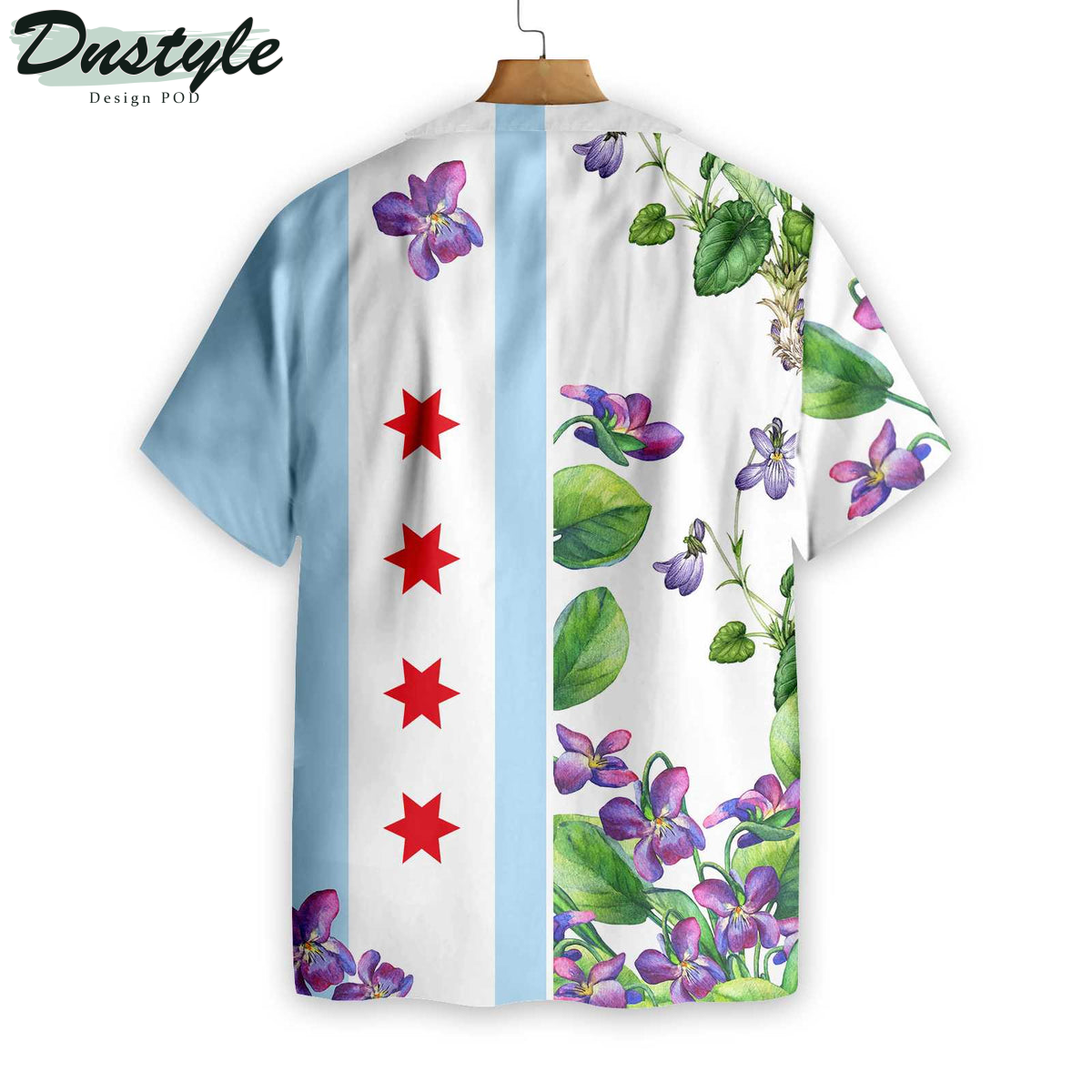Chicago Flag Viola Sororia Hawaiian Shirt