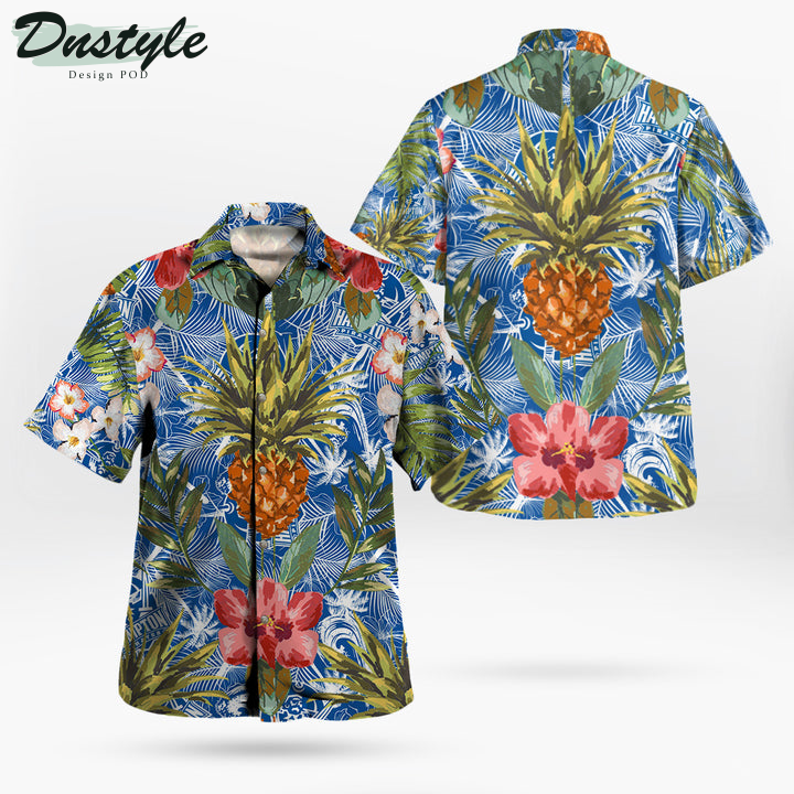 Hampton Pirates Pineapple Tropical Hawaiian Shirt