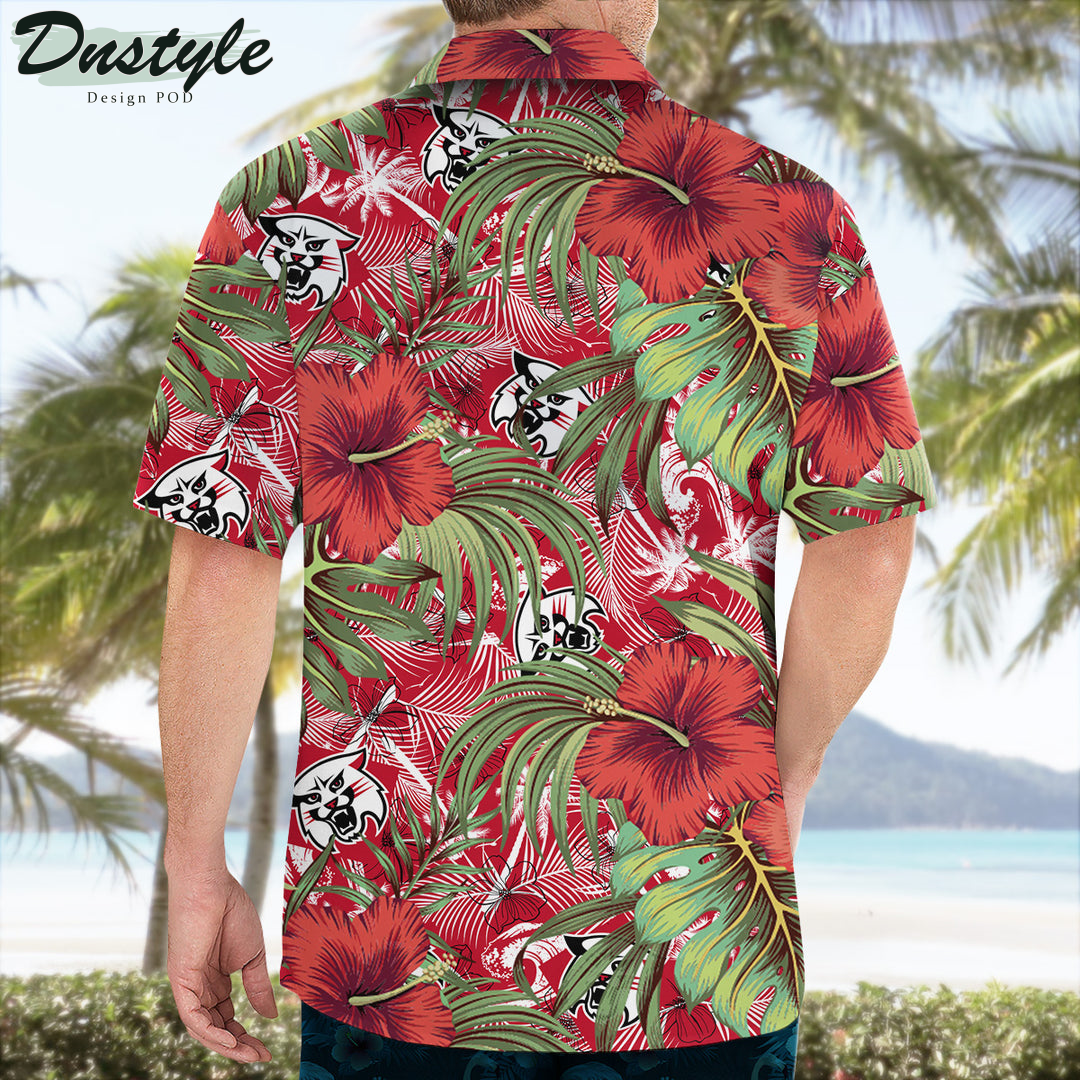 Davidson Wildcats Hibiscus Tropical Hawaii Shirt