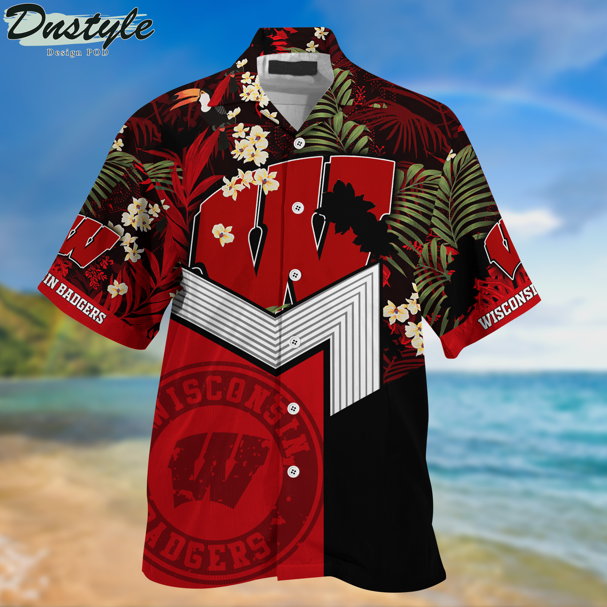 Wisconsin Badgers Hawaii Shirt And Shorts New Collection